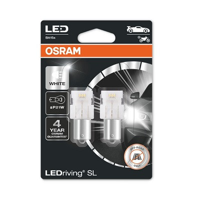 Set 2 becuri cu Led 12V (P21W) WHITE 6000K BLI OSRAM foto