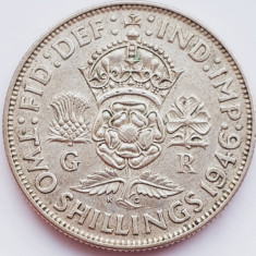 200 Marea Britanie UK Anglia 2 Shillings 1946 George VI km 855 argint