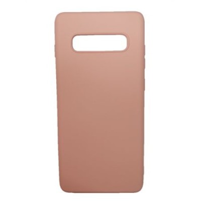 Husa silicon soft-touch compatibila cu Samsung Galaxy S10, Rose foto
