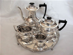 SERVICIU ENGLEZESC DE CAFEA SI CEAI DIN ARGINT MASIV 925 STERLING SILVER foto