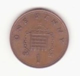 Marea Britanie 1 Penny 1986- Elizabeth II 3rd portrait; non-magnetic