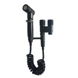 Cumpara ieftin Baterie dubla dus WC si bideu HAWIRE cu furtun spiralat flexibil 1.2m, Toate accesoriile incluse, Negru mat