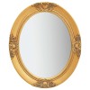 Oglinda Perete Baroc Aurie 50x60 cm vidaXL, Lemn Masiv, Decorativa, Stil Antichizat, Montare Facila