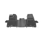Set covorase auto din cauciuc FORD TRANSIT/TOURNEO CUSTOM, 03.2013-08.2017 cu 3 locuri, presuri tip tavita, negru; elastomer