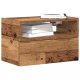 Cumpara ieftin Noptiere de perete, 2 buc., Lemn vechi, 45x26x28,5 cm