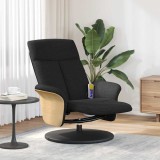 vidaXL Fotoliu de masaj rabatabil cu suport de picioare, negru, textil