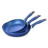 Set tigai antiaderente din aluminiu turnat sub presiune Zass Gourmet ZG-ZCS 06, Albastru ProDesign DailyAppliances