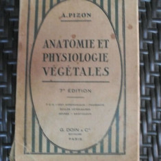 Anatomie Et Physiologie Vegetales - A. Pizon ,550356
