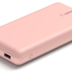 Baterie externa de 20000 mAh Belkin USB-C, 2 porturi USB-A, roz - RESIGILAT