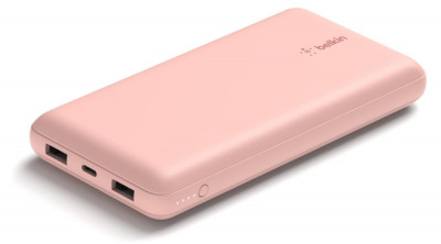 Baterie externa de 20000 mAh Belkin USB-C, 2 porturi USB-A, roz - RESIGILAT foto
