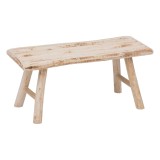 Atmosphera Woody bancuta decorativa din lemn de plop, stil natural, 70x26x31 cm, bej Household NewTrend