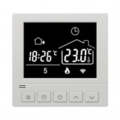 Termostat inteligent Techstar® 3105 Smart WiFi pentru incalzire electrica in pardoseala, Ecran Digital, Incastrabil, 3520W, 16A, compatibil Smart Life