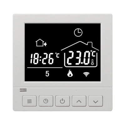 Termostat inteligent Techstar&amp;reg; 3105 Smart WiFi pentru incalzire electrica in pardoseala, Ecran Digital, Incastrabil, 3520W, 16A, compatibil Smart Life foto