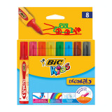 Cumpara ieftin Carioca 8 culori cu varf XXL Bic Kids Decoralo