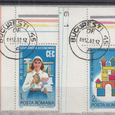 ROMANIA 1982 LP 1064 SAPTAMANA ECONOMIEI CEC SERIE STAMPILATA