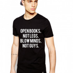 Tricou negru barbati - Open Books - XL