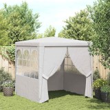 VidaXL Cort petrecere profesional cu pereți, alb, 2,5 x 2,5 m 90 g/m&sup2;