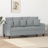 Canapea cu 2 locuri, gri deschis, 140 cm, material textil GartenMobel Dekor, vidaXL