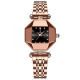 Ceas dama de mana Poedagar Quartz Elegant Casual Fashion 3 ATM Otel Auriu Negru