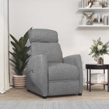 Cumpara ieftin Fotoliu cu ridicare, gri deschis, textil