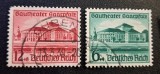 Germania (Deutsches Reich 1938) Seria Completă "Gautheater Saarpfalz / Teatrul din Saarbr&uuml;cken" (6+4Pf Verde &amp; 12+8Pf Roșu, Obliterate) CLK1