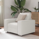 Scaun sofa vidaXL Alb 59 cm din eco-piele