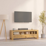 Cumpara ieftin Comodă TV, 110x30x35 cm, lemn masiv de tec