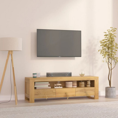 Comoda TV, 110x30x35 cm, lemn masiv de tec foto