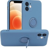 Husa protectie flippy compatibila cu samsung a32 5g liquid silicone ring cu suport rotativ albastru deschis
