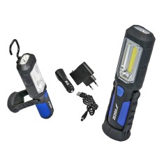 Lanterna reincarcabila 3w COB LED + 1W LED, alimentator USB pentru 230v si 12v Dedra