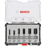 Bosch 2607017465 - Set cutite frezat tija 6 mm ambalaj plastic 6 bucati