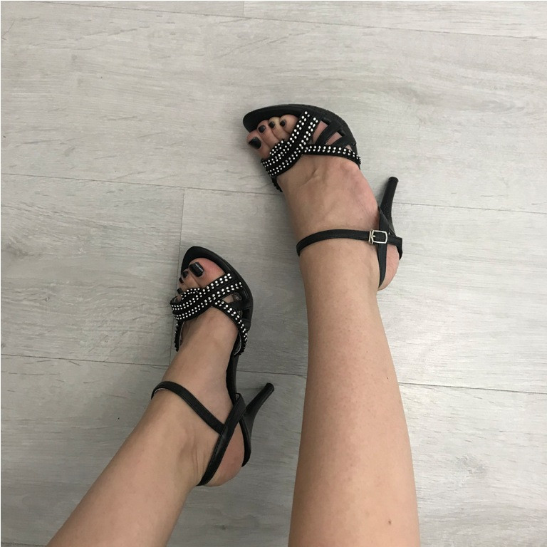 Sandale dama negre cu toc marime 35, 36, 37, 40+CADOU | Okazii.ro