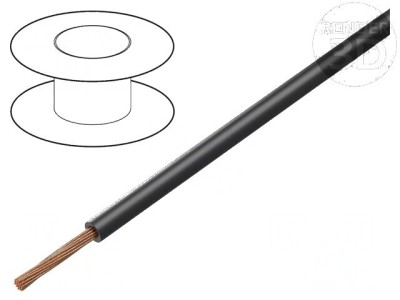 Cablu electric FLYW 1x1mm2 cu PVC negru 60V 2,4-2,7mm foto