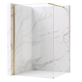 Paravan de dus Rea Flexi Transparent / Brush Gold 70