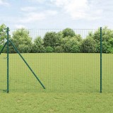 Set St&acirc;lpi de Gard Manual 7 pcs Verde &Oslash;32mm 160 cm Metal