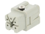 Conector HDC Inserturi Contact Mamă 5 4 PE 10A