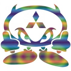 Sticker Mitsubishi Logo , Autocolant Simbolic pentru Tuning si Branding Auto