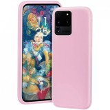 Husa protectie flippy compatibila cu samsung s20 ultra liquid silicone case roz