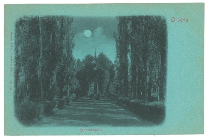 5021 - ORSOVA, Public Garden, Litho, Romania - old postcard - unused