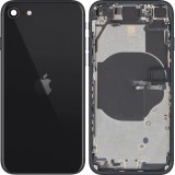 Capac Baterie Apple iPhone SE (2022), Cu Carcasa Mijloc, Negru (Midnight), Swap