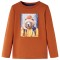 Tricou pentru copii cu m&acirc;neci lungi, portocaliu ars, 128