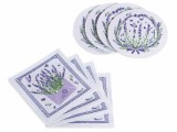 Cumpara ieftin Set 8 suporturi pahare textil multicolor Lavanda cm 12 x 12 H