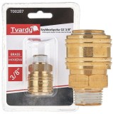 Conector rapid din alama tip mama, filet exterior 3 / 8&quot;, Tvardy T00287