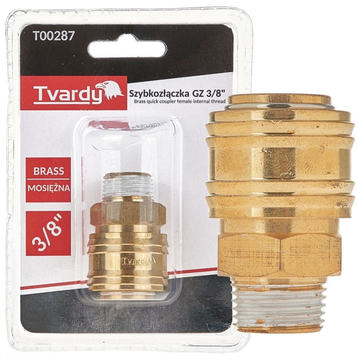 Conector rapid din alama tip mama, filet exterior 3 / 8&quot;, Tvardy T00287