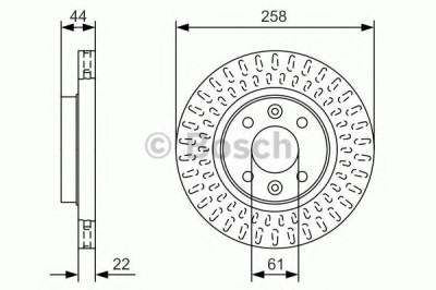 Disc frana RENAULT SYMBOL II (LU1/2) (2008 - 2013) BOSCH 0 986 479 A86 foto