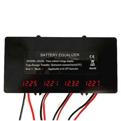 Egalizator baterii 48V pentru panouri fotovoltaice, afisaj LCD, 4 x baterii foto