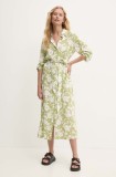 Answear Lab rochie culoarea verde, midi, dreaptă