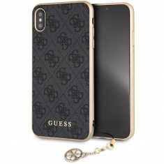 Husa TPU Guess 4G Charms Collection pentru Apple iPhone XS Max, Gri GUHCI65GF4GGR