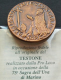 REPRODUCERE 1/1 dupa moneda medievala TESTONE- San Marino, anul 1571 *cod 2220, Europa