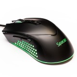 MOUSE Spacer - gaming, gaming, cu fir, USB, optic, 12.000 dpi, butoane/scroll 7/1, iluminare RGB, negru, &quot;SPGM-ALIEN-NOVA&quot; (timbru verde 0.18 lei)